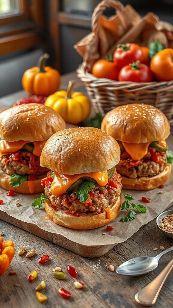 kimchi infused turkey sliders