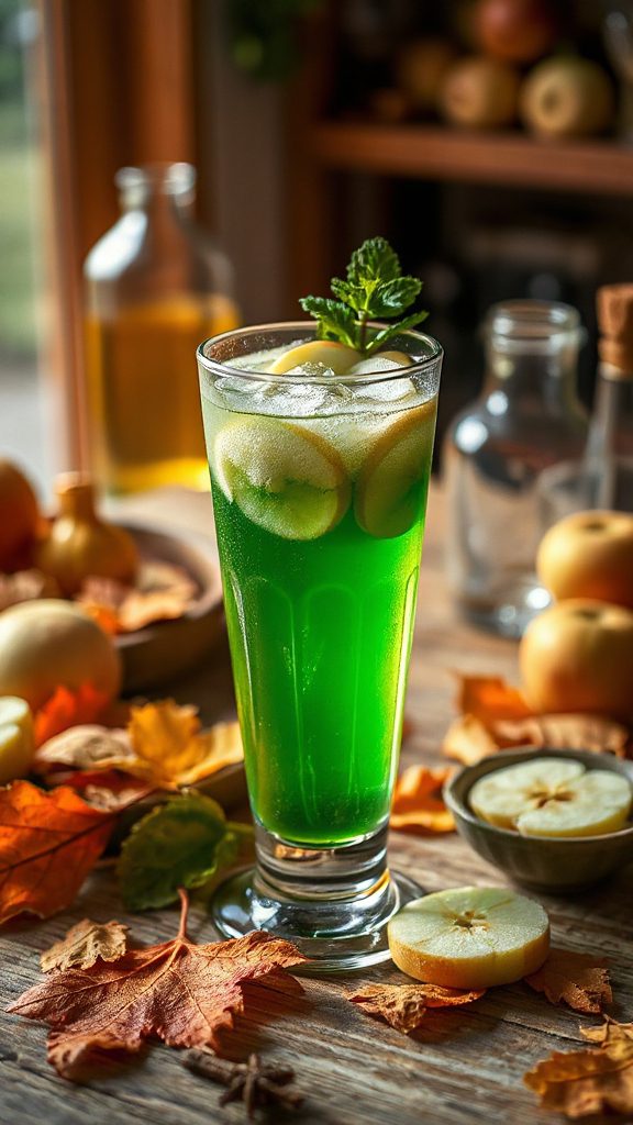 kohlrabi infused gin cocktail