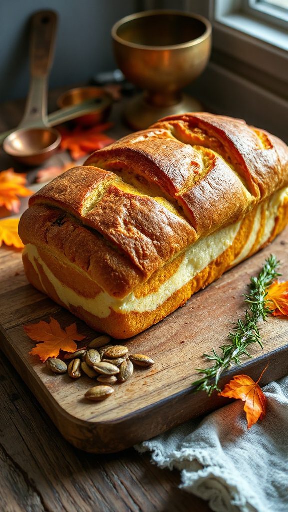 labneh and pumpkin bread