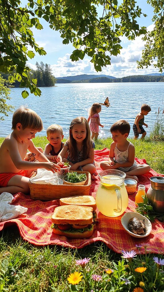 lakeside meal and fun