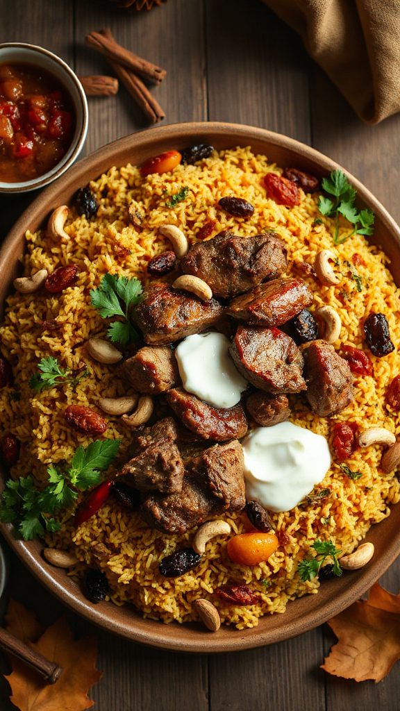 lamb kabsa with nuts