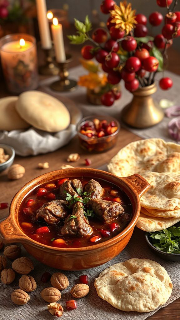 lamb stew with pomegranate