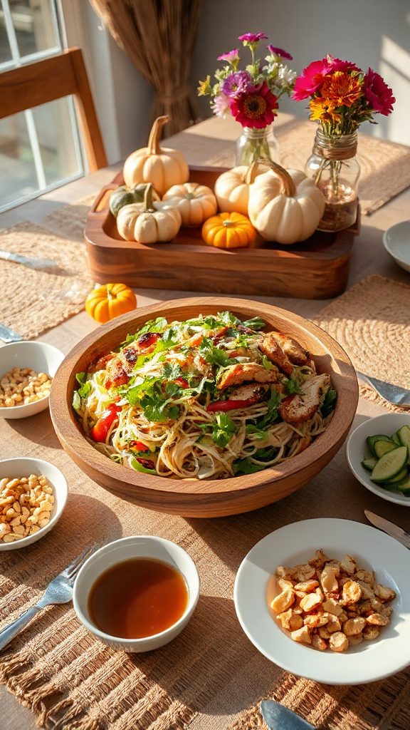 larb style thai noodle salad