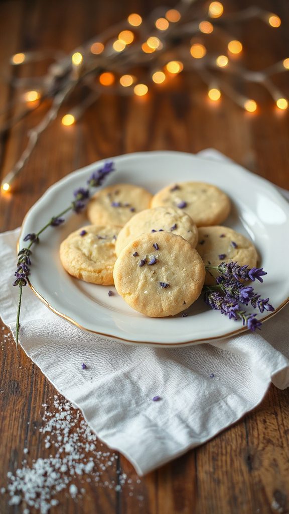 lavender infused shortbread cookies