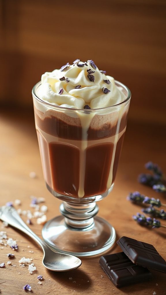 lavender infused white chocolate beverage lavender infused white chocolate beverage