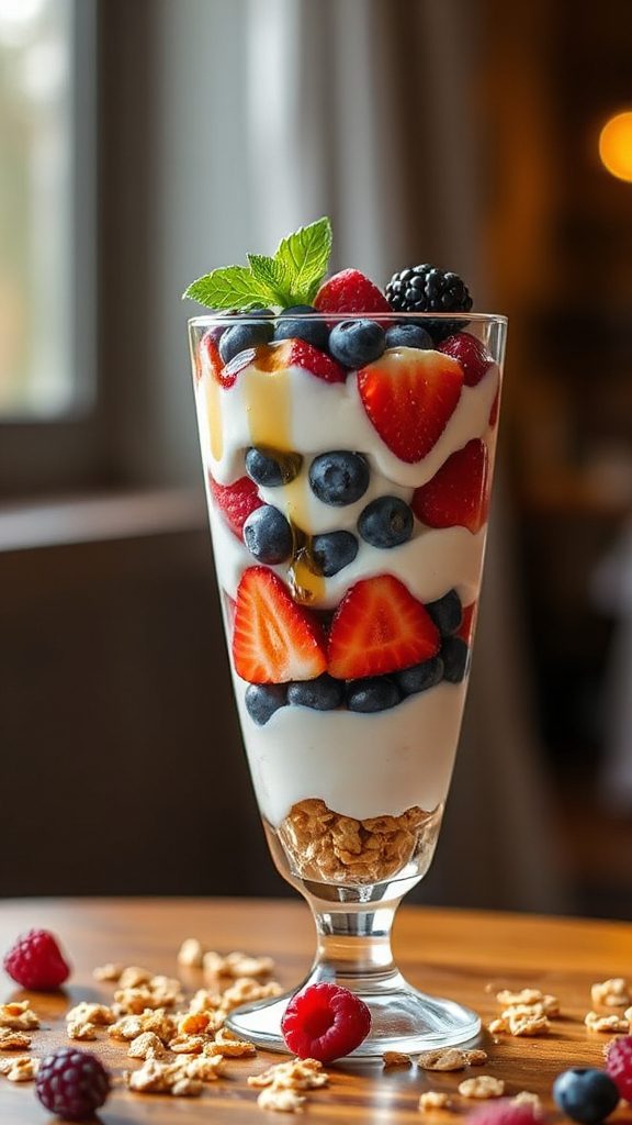 layered berry yogurt delight layered berry yogurt delight