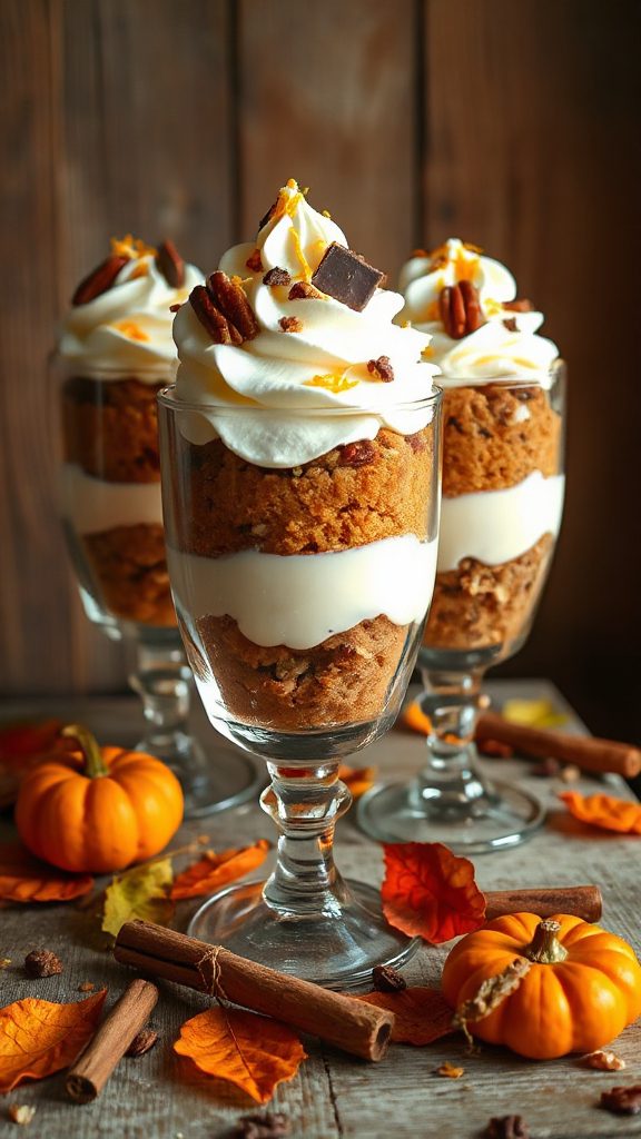 layered carrot cake parfaits