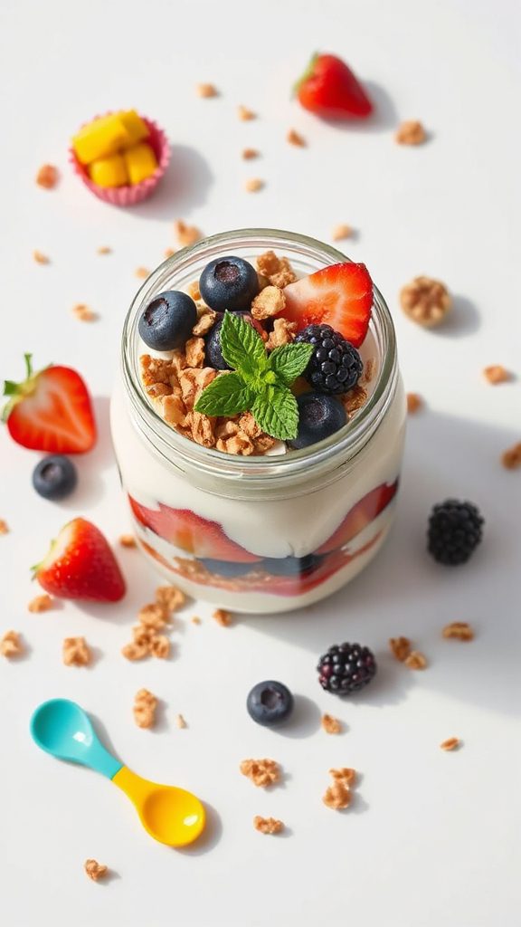 layered greek yogurt parfaits