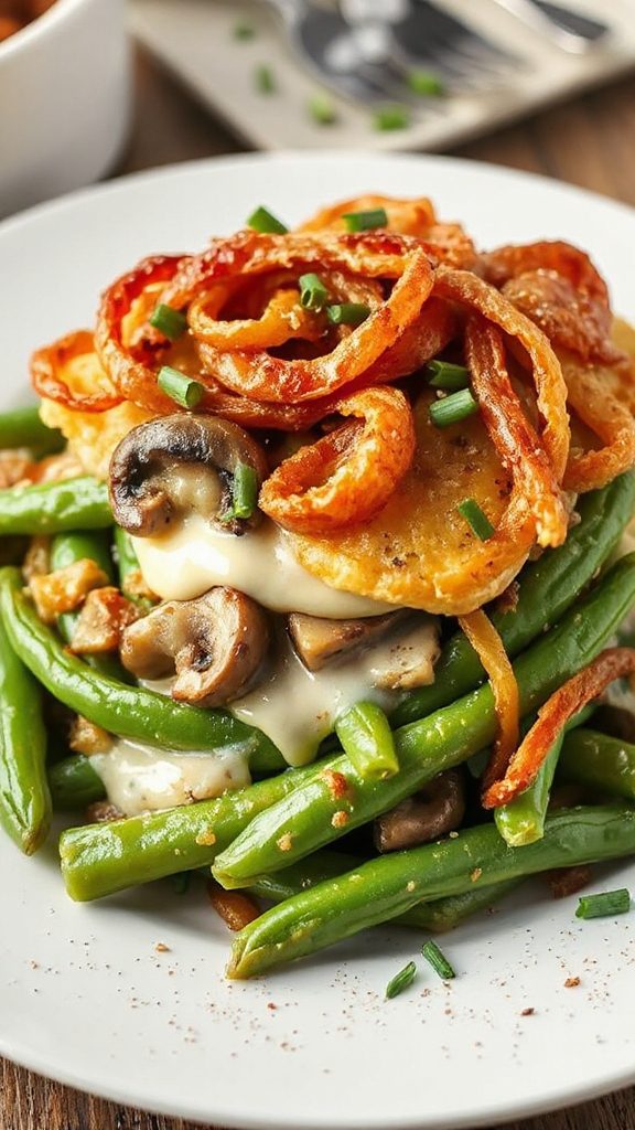layered green bean casserole