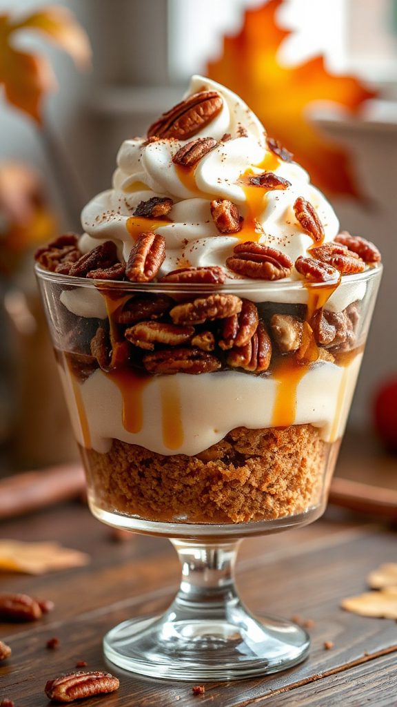 layered maple pecan dessert
