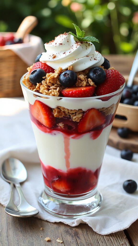 layered yogurt berry dessert