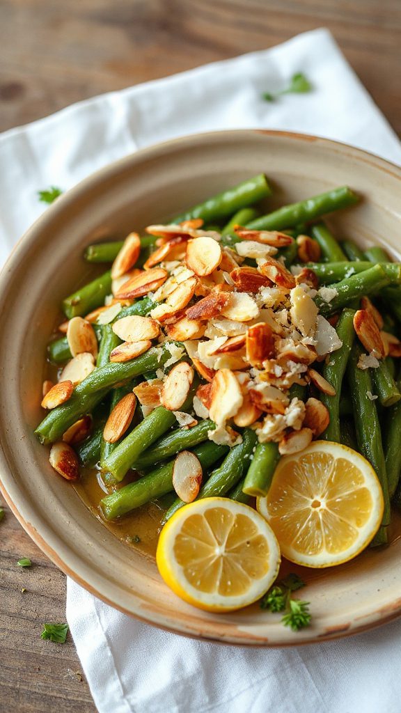 lemon almond green bean casserole
