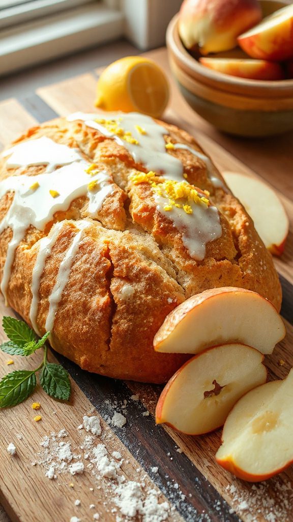 lemon apple sourdough bread