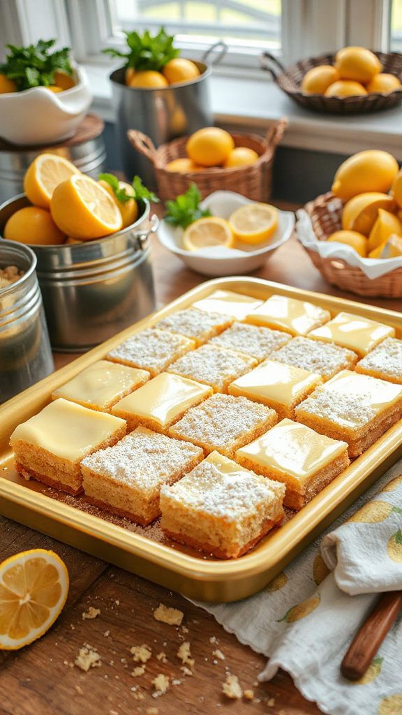 lemon bars with buttery crust