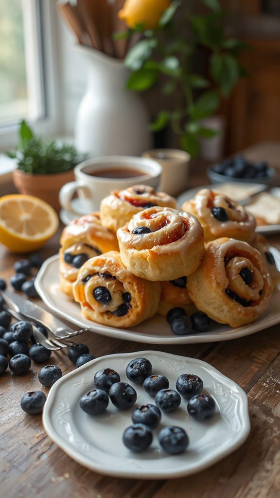 lemon blueberry sweet rolls