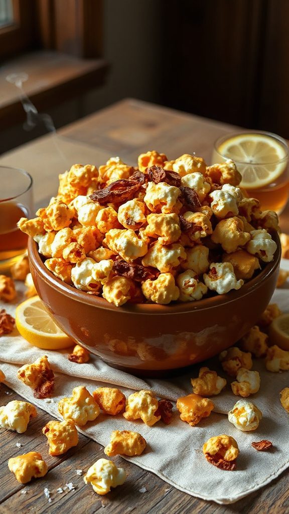 lemon bourbon caramel popcorn lemon bourbon caramel popcorn