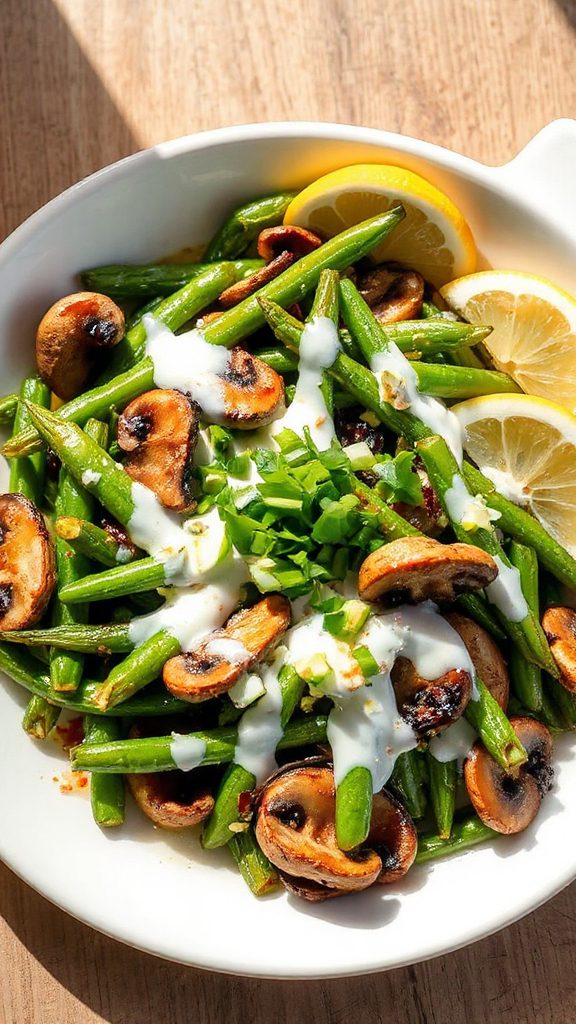 lemon coconut green bean stir fry