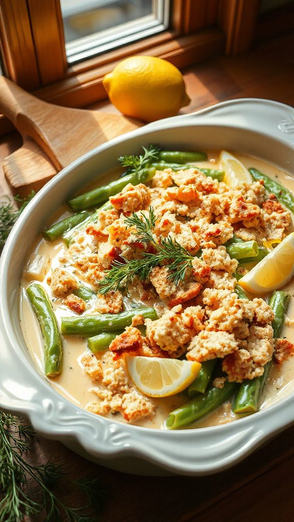 lemon dill green bean casserole lemon dill green bean casserole
