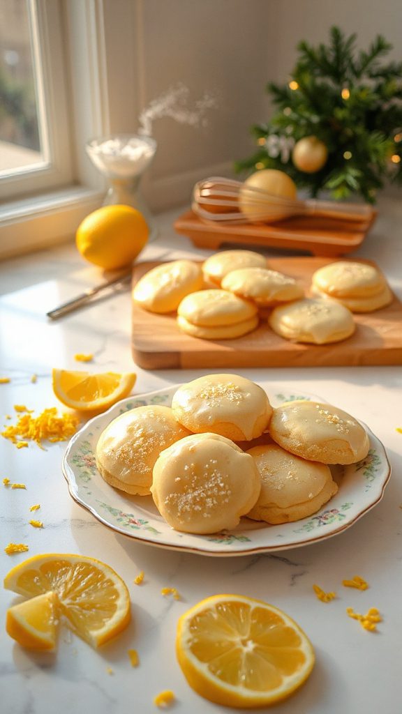 lemon flavored iced cookies