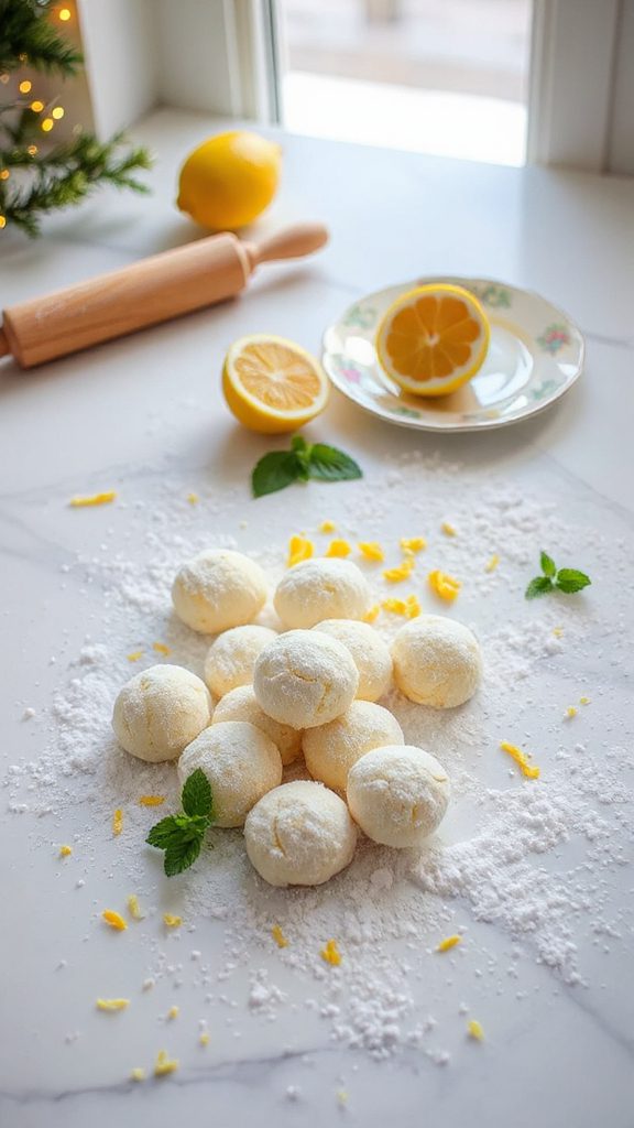 lemon flavored snowball cookies