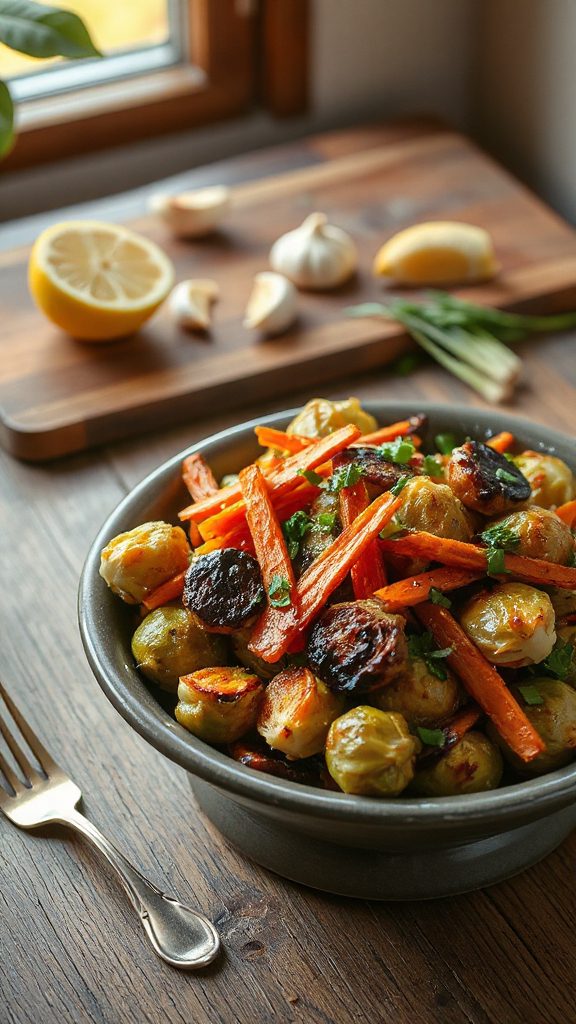 lemon garlic brussels sprouts salad