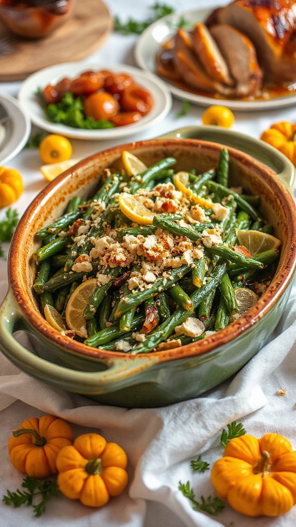 lemon garlic green bean casserole lemon garlic green bean casserole