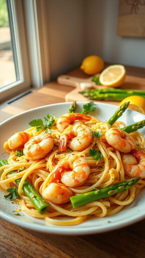 lemon garlic shrimp dish