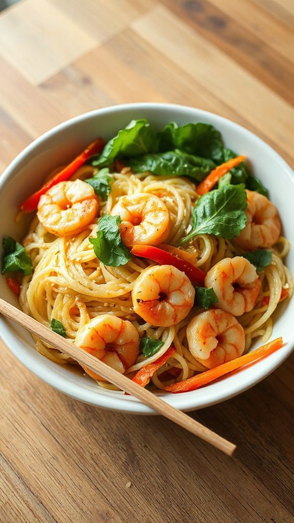 lemon garlic shrimp noodles