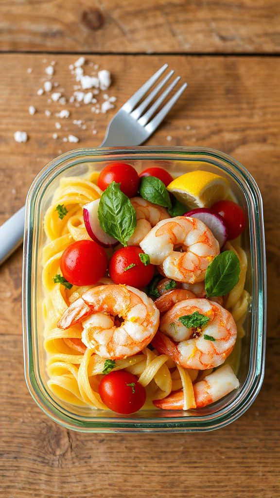 lemon garlic shrimp salad