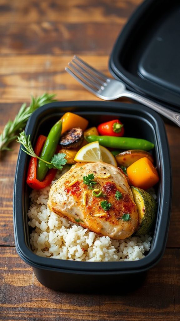 lemon herb chicken rice bowl lemon herb chicken rice bowl