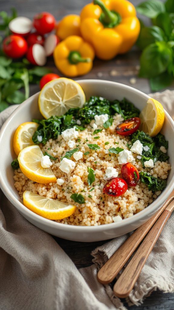 lemon herb couscous bowl