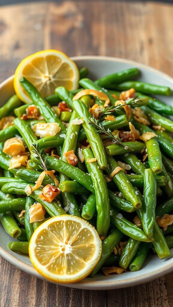 lemon herb green bean bake
