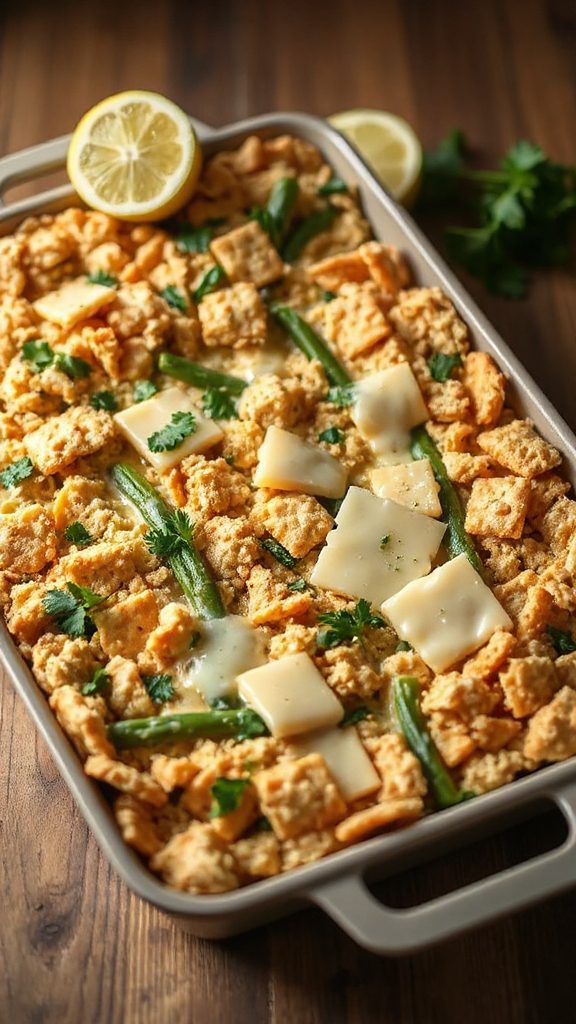 lemon herb green bean casserole lemon herb green bean casserole