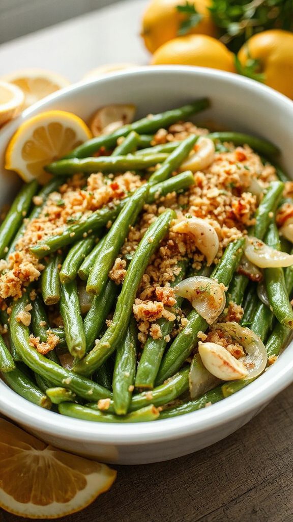 lemon herb green bean casserole
