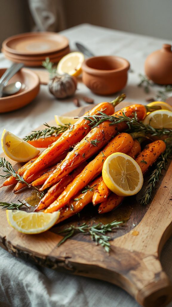 lemon herb roasted carrots