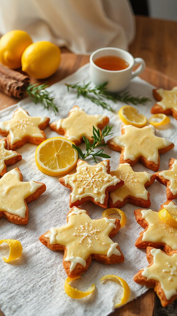 lemon infused gingerbread cookies