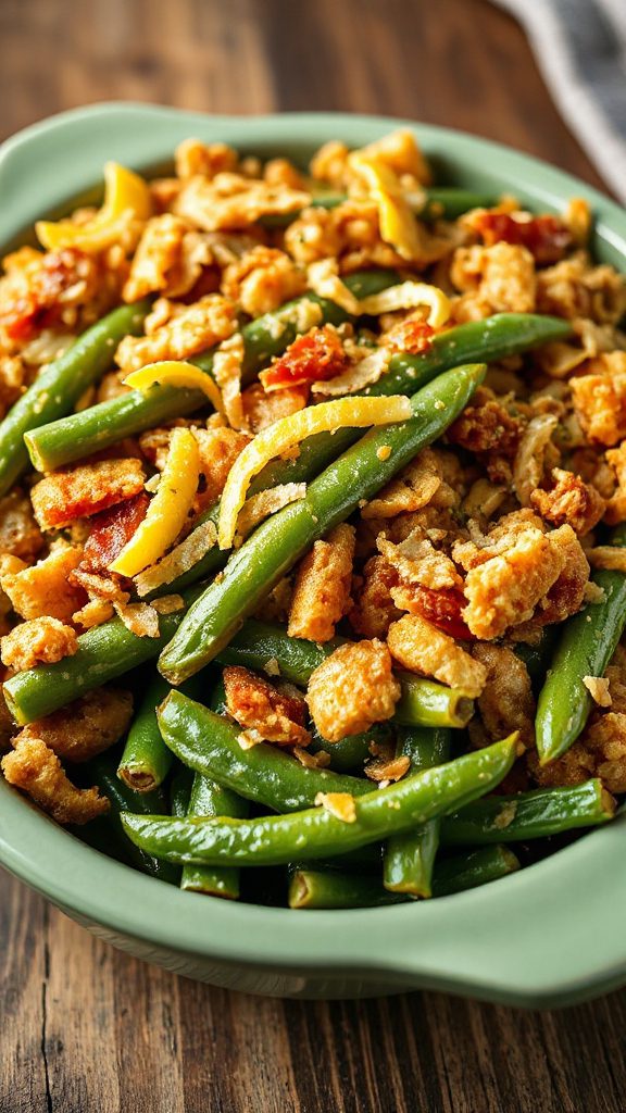 lemon infused green bean casserole