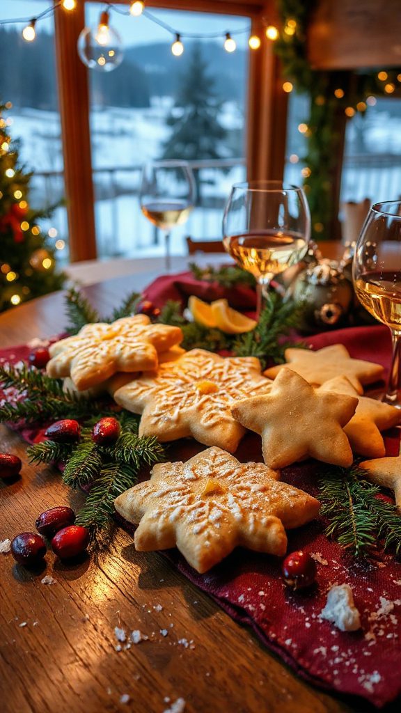 lemon shortbread with riesling glaze