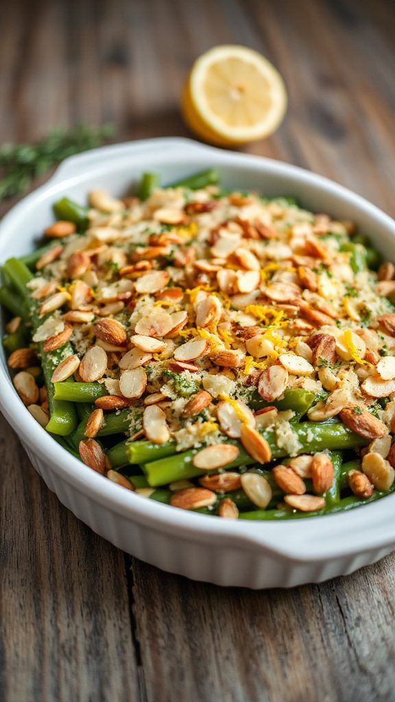 lemon thyme almond green beans