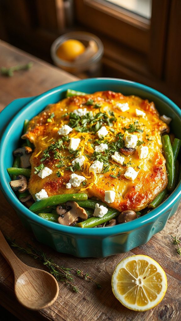 lemon thyme goat cheese casserole lemon thyme goat cheese casserole