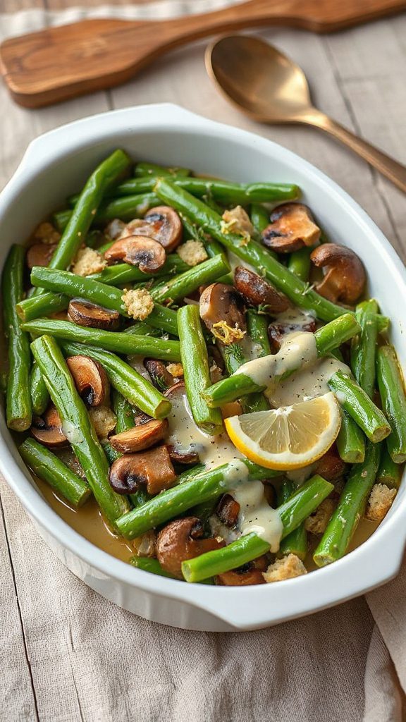 lemon thyme green bean casserole