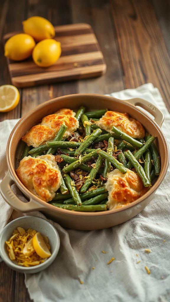 lemon zest enhances casserole flavor
