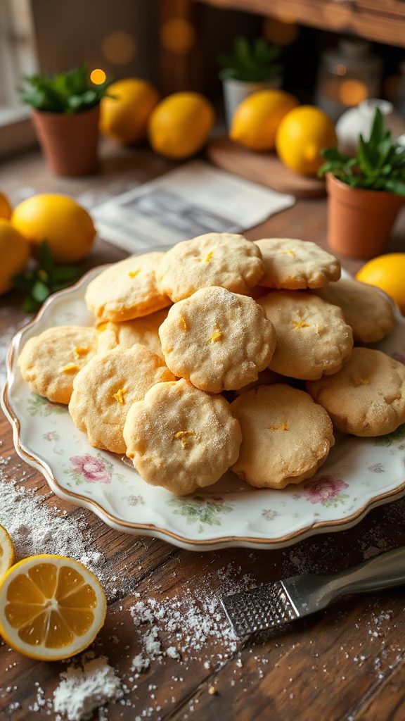 lemon zest shortbread cookies