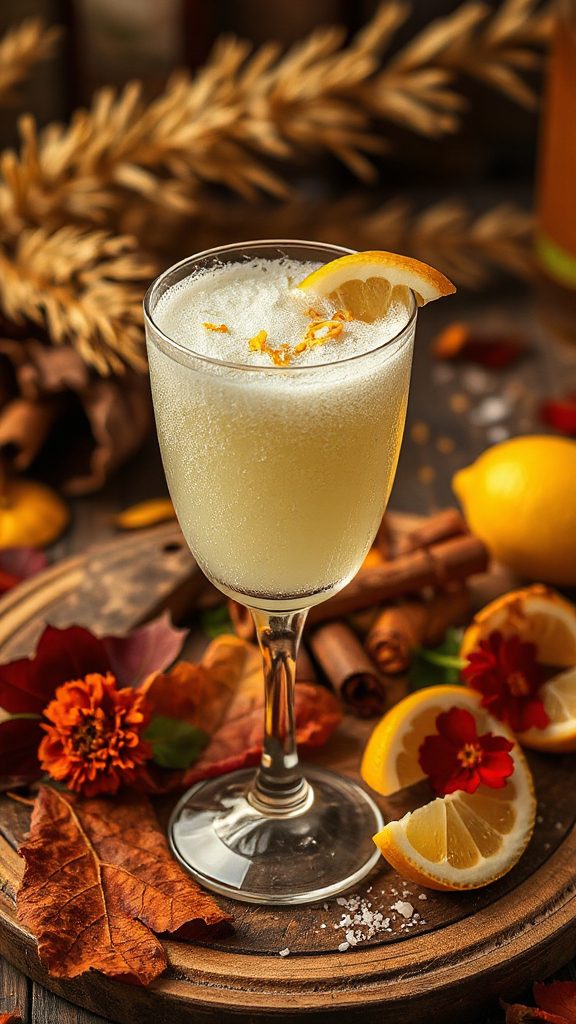 lemongrass gin fizz cocktail