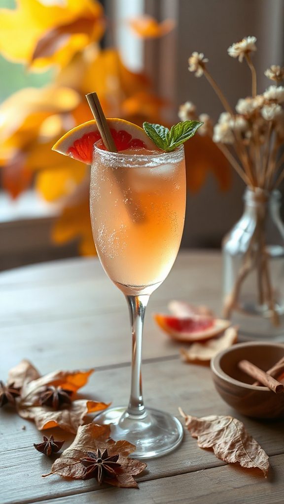 lemongrass infused grapefruit cocktail