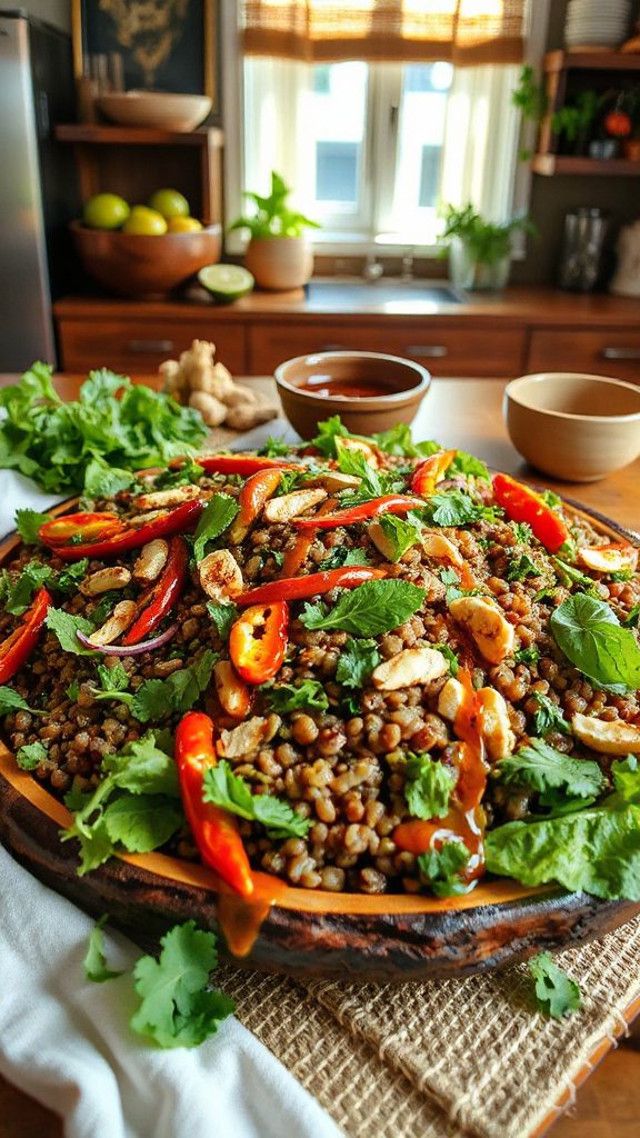 lentil based festive salad