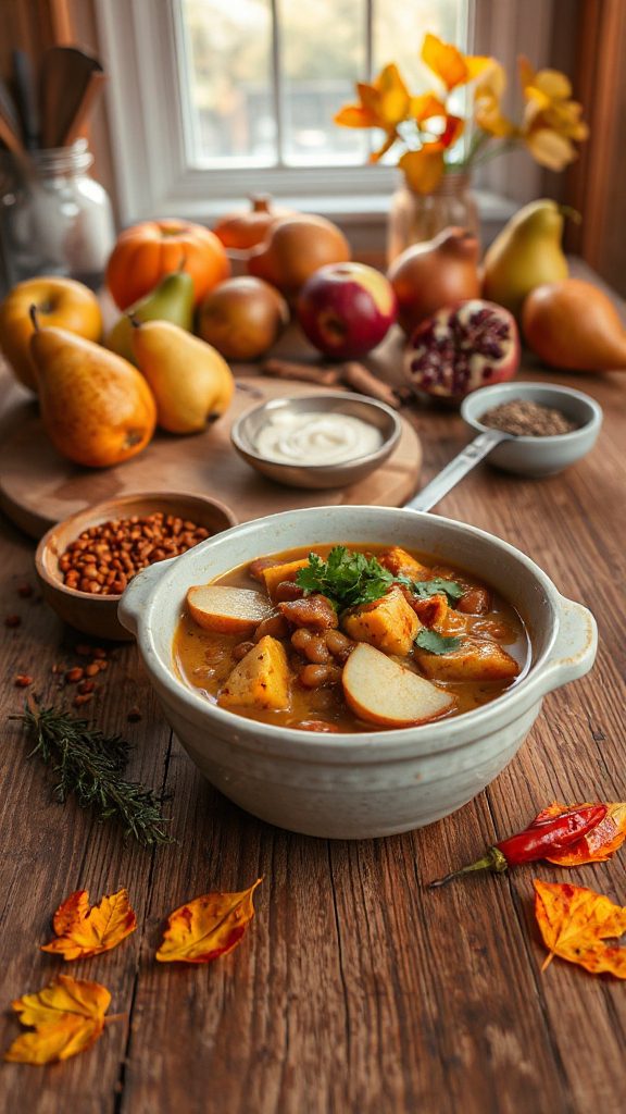 lentil curry with pears