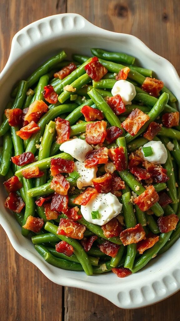 loaded casserole with bacon