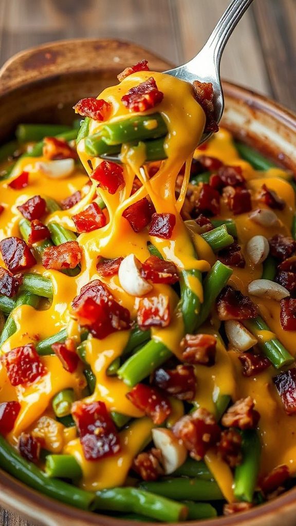 loaded cheddar green bean bake