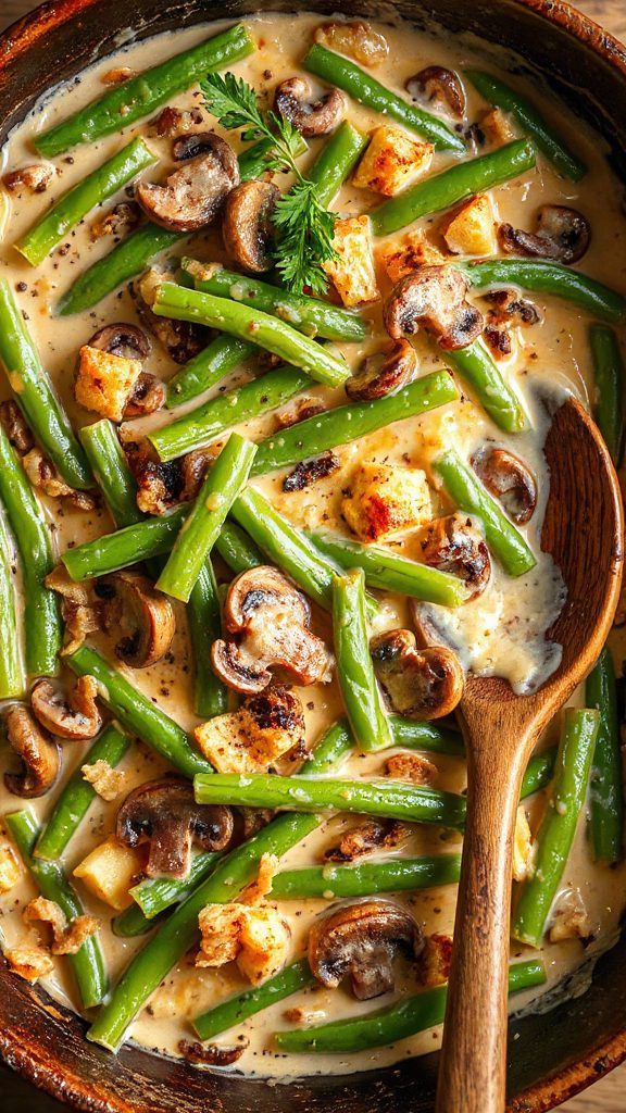 loaded green bean casserole
